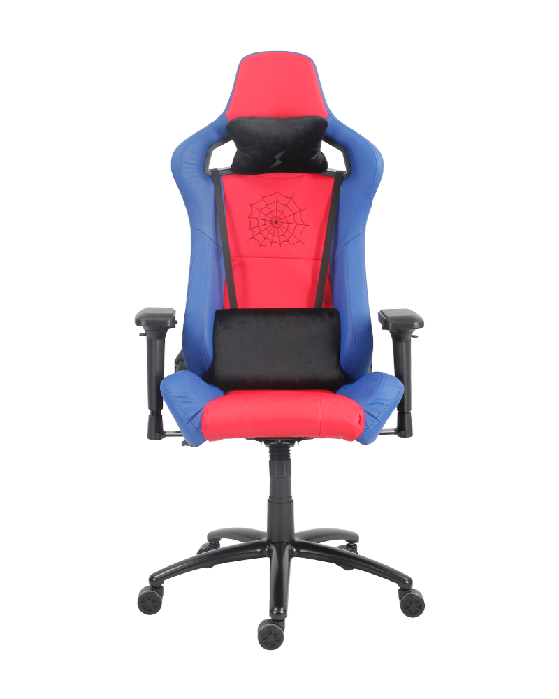 صندلی بازی قرمز آبی صندلی مسابقه اداری قابل تنظیم با چرخ