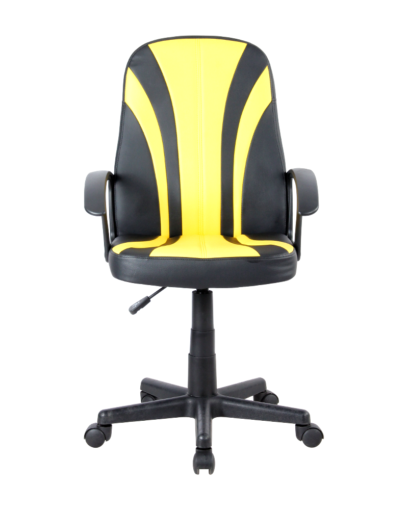 صندلی های کامپیوتری چرخشی ارگونومیک زرد مشکی برای کودکان/کودکان